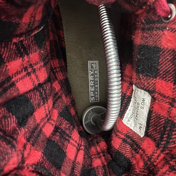 Sperry Boots Women’s Size 9 Brown Tall Plaid Lace Up Preppy Gorpcore Winter - Picture 10 of 13